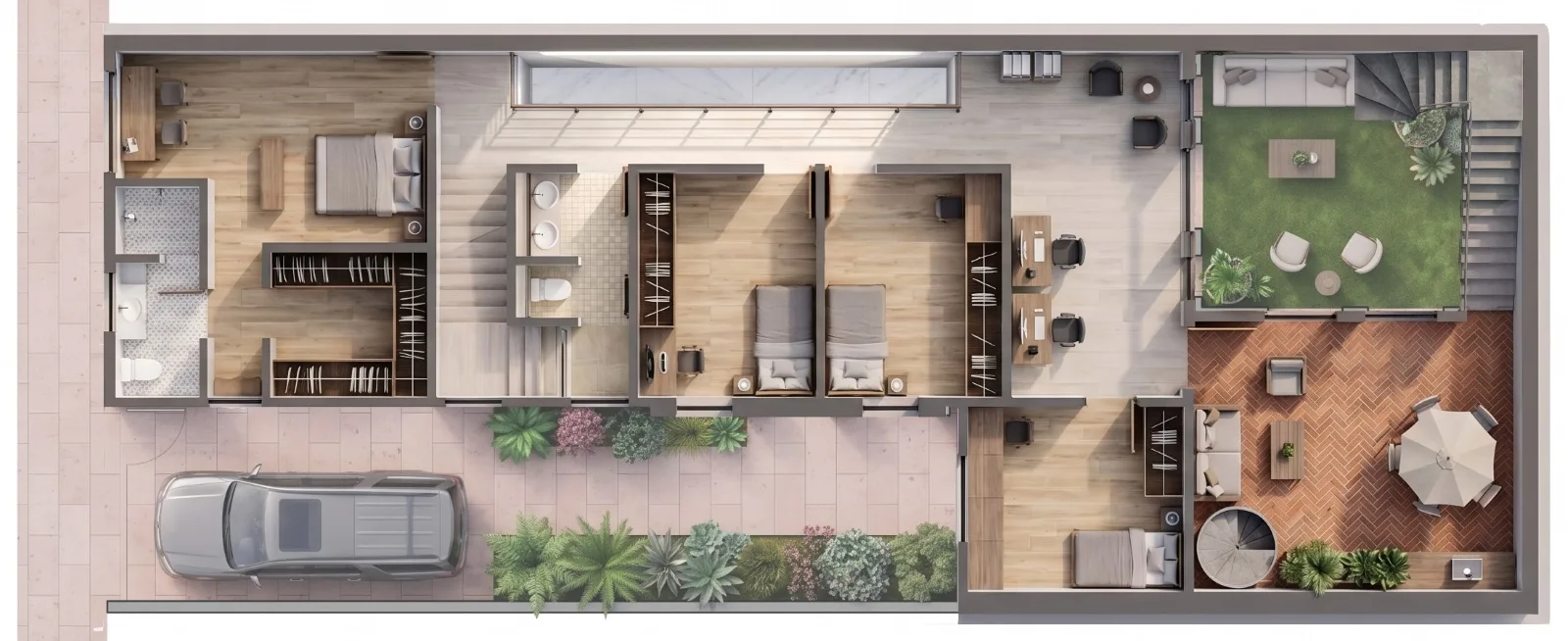 Planta arquitectónica 2 del proyecto TIZIANO | Residencia unifamiliar