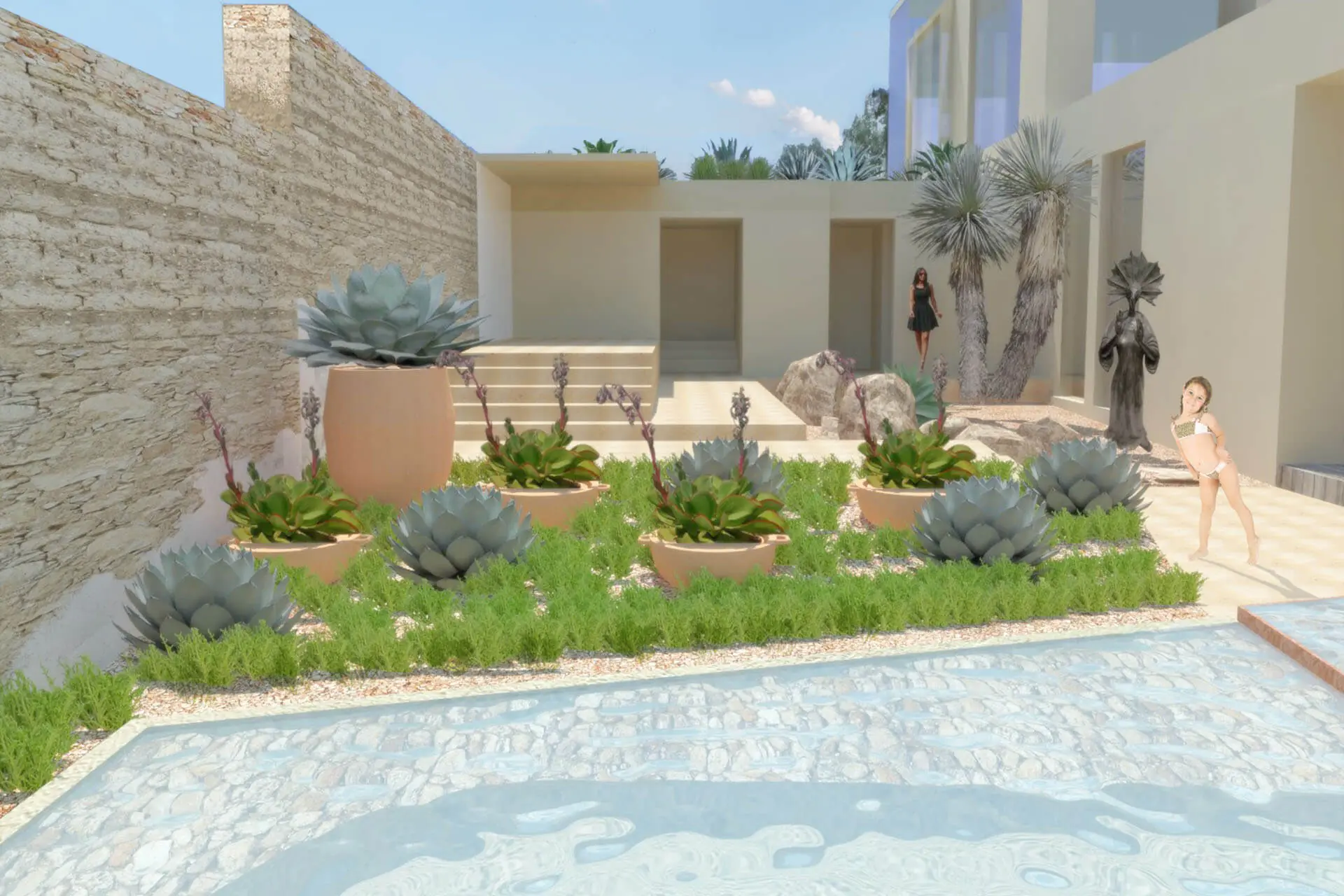 MINERAL DE POZOS | jardín residencial — vista 3