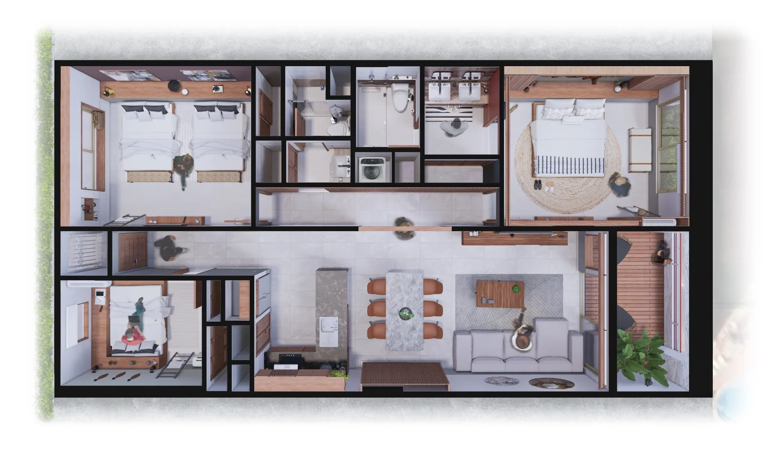 Planta arquitectónica del proyecto BUGAMBILIAS