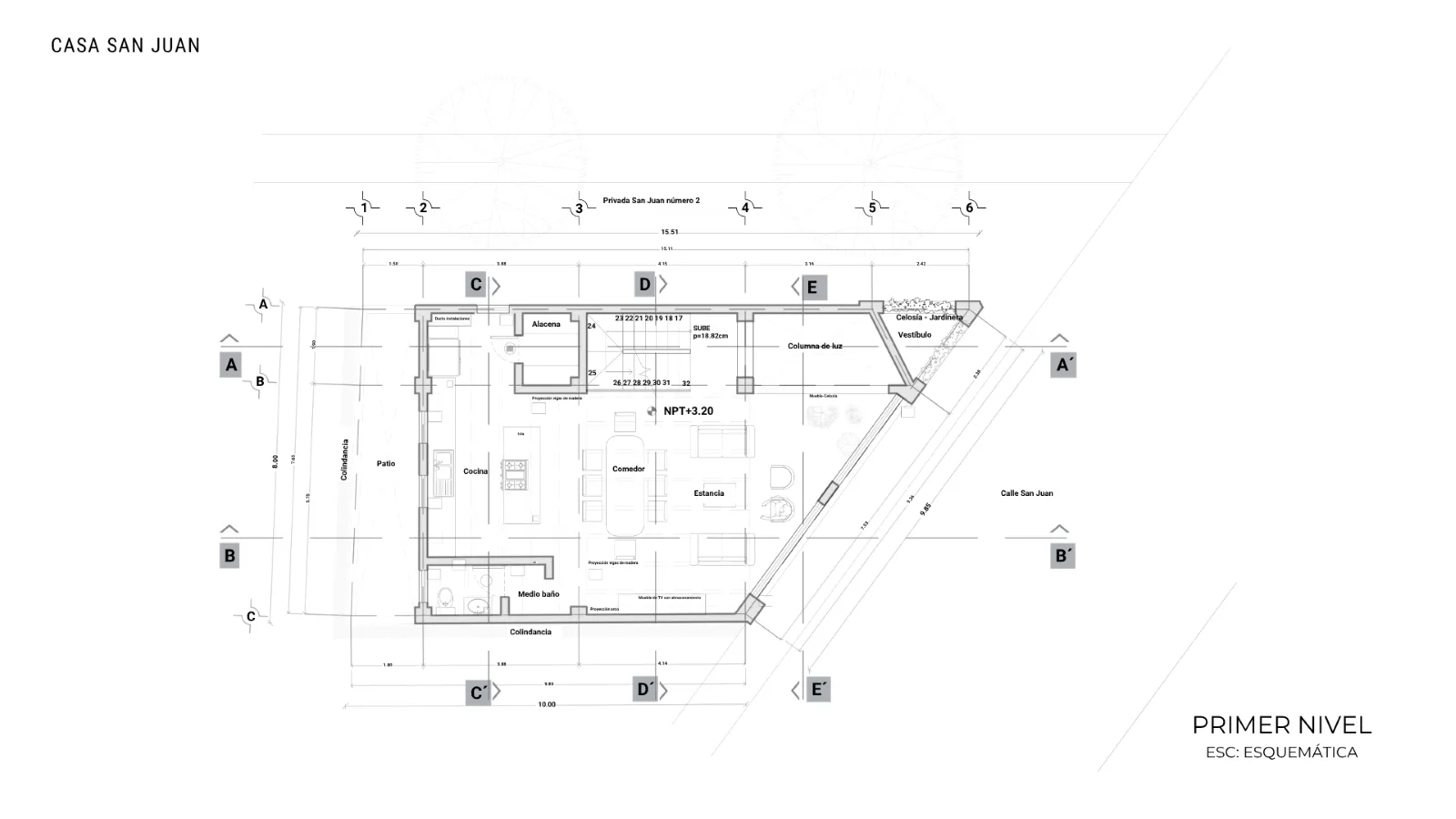 Planta arquitectónica 2 del proyecto ATLIXCO | casa unifamiliar